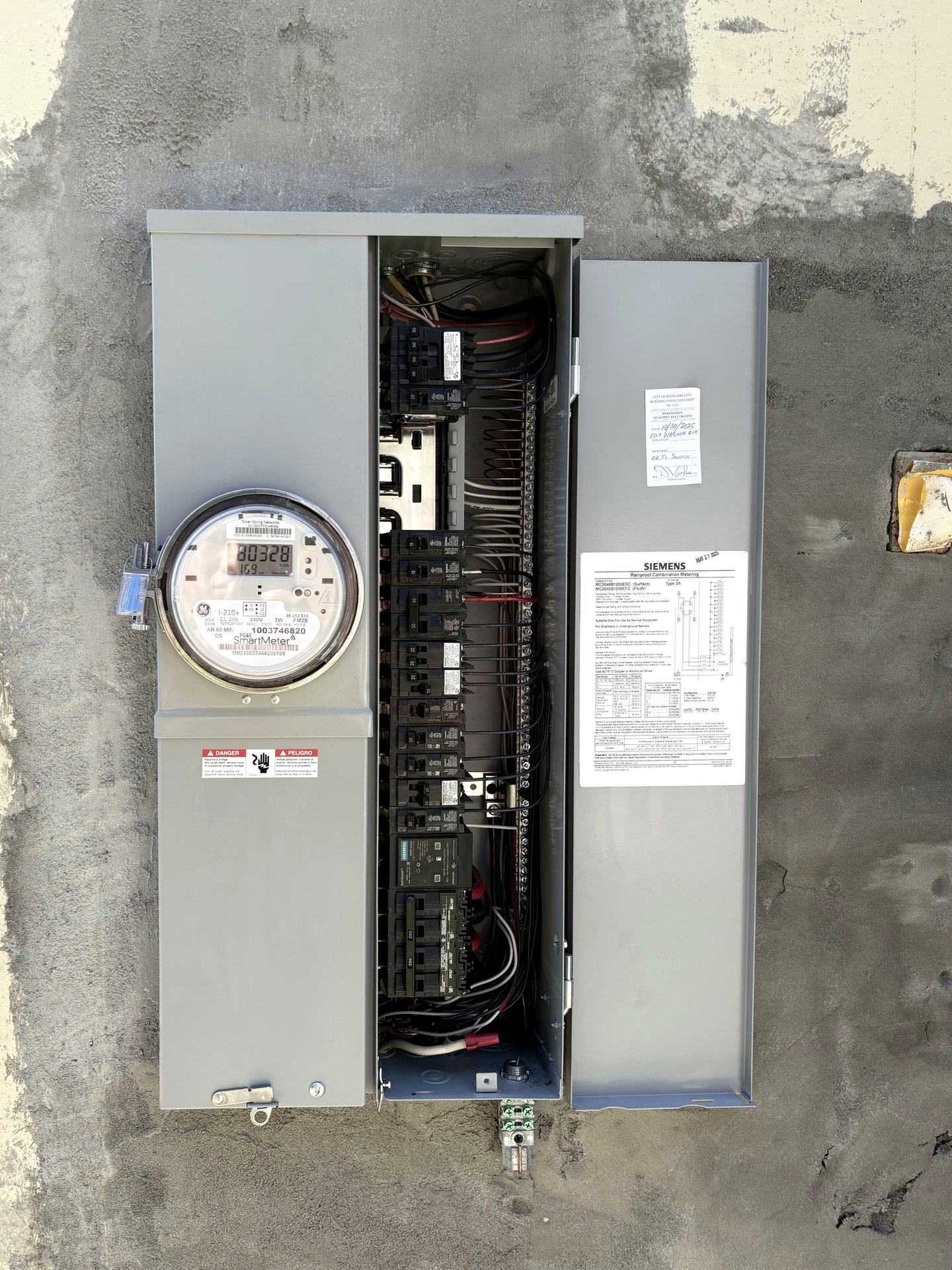 200A residential panel install