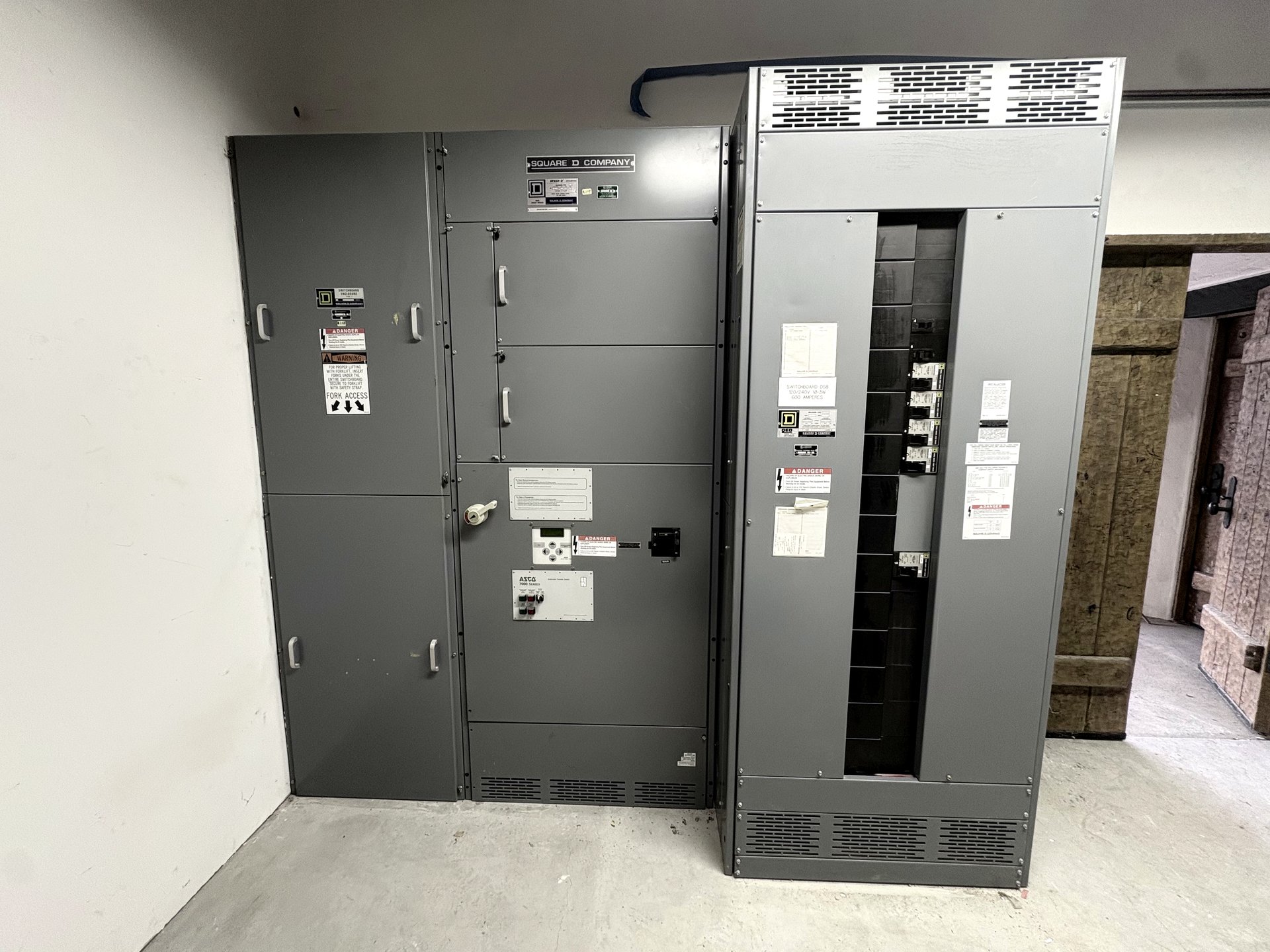 Square D commercial switchgear cabinets